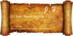 Jilek Henrietta névjegykártya